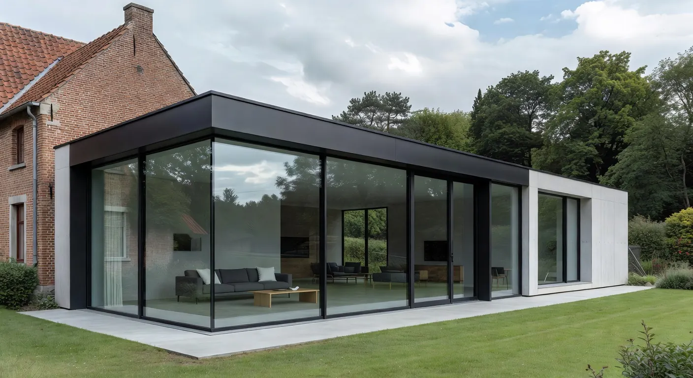 Travaux de maçonnerie pour extension de maison en Belgique