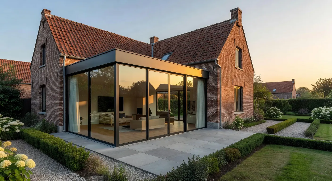 Extension de maison en maçonnerie moderne en Belgique pour 2026